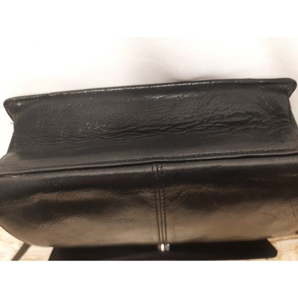 Fossil Black Leather Travel Crossbody Purse Handbag - Picture 13 of 16